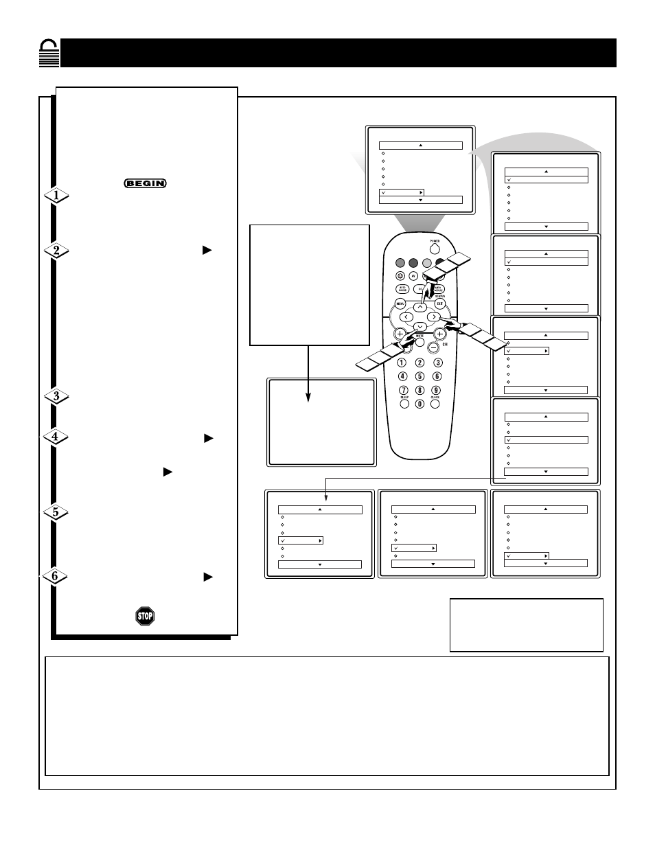 Tv r, Locking, Rogramming | Ased on, Atings, Tv ratings and rating sub-menus | Philips VRX775VD User Manual | Page 26 / 37