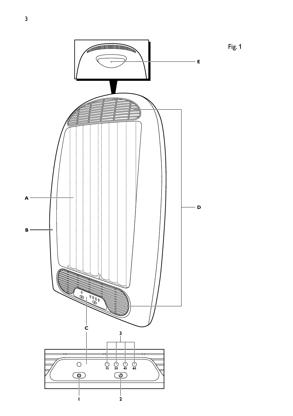 Fig. 1 | Philips HF3310/60 User Manual | Page 2 / 11