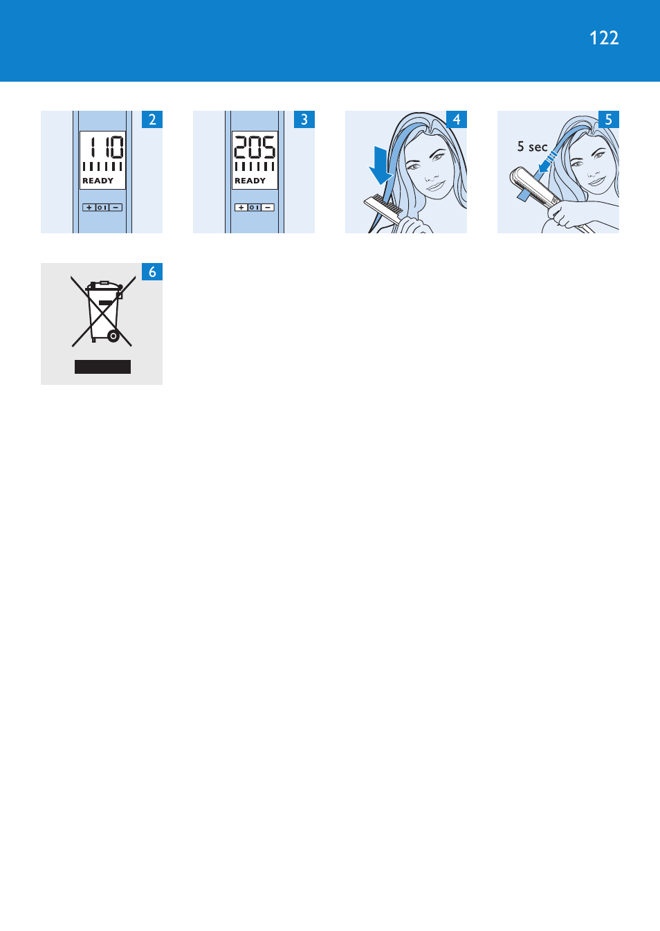 Philips SalonStraight Pro HP4667/00 User Manual | Page 122 / 124