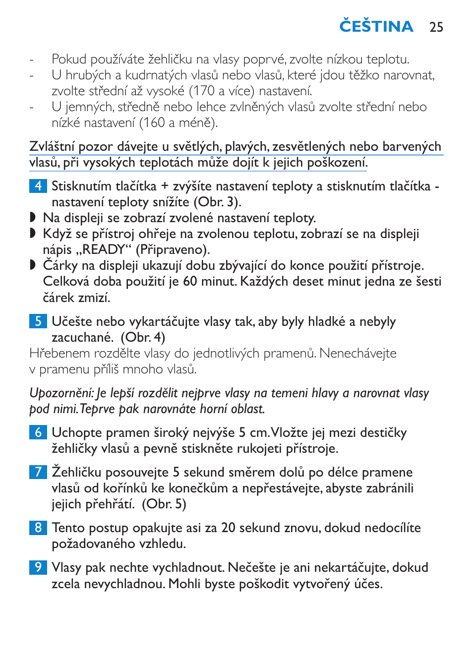 Philips SalonStraight Pro HP4667/00 User Manual | Page 25 / 124