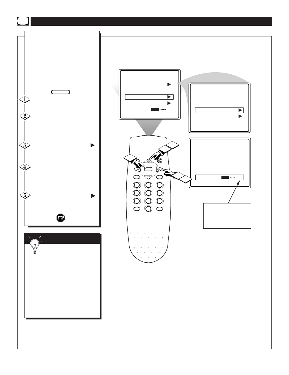 Sing the, Rogram, Ontrol | Philips TR2503C1 User Manual | Page 12 / 32