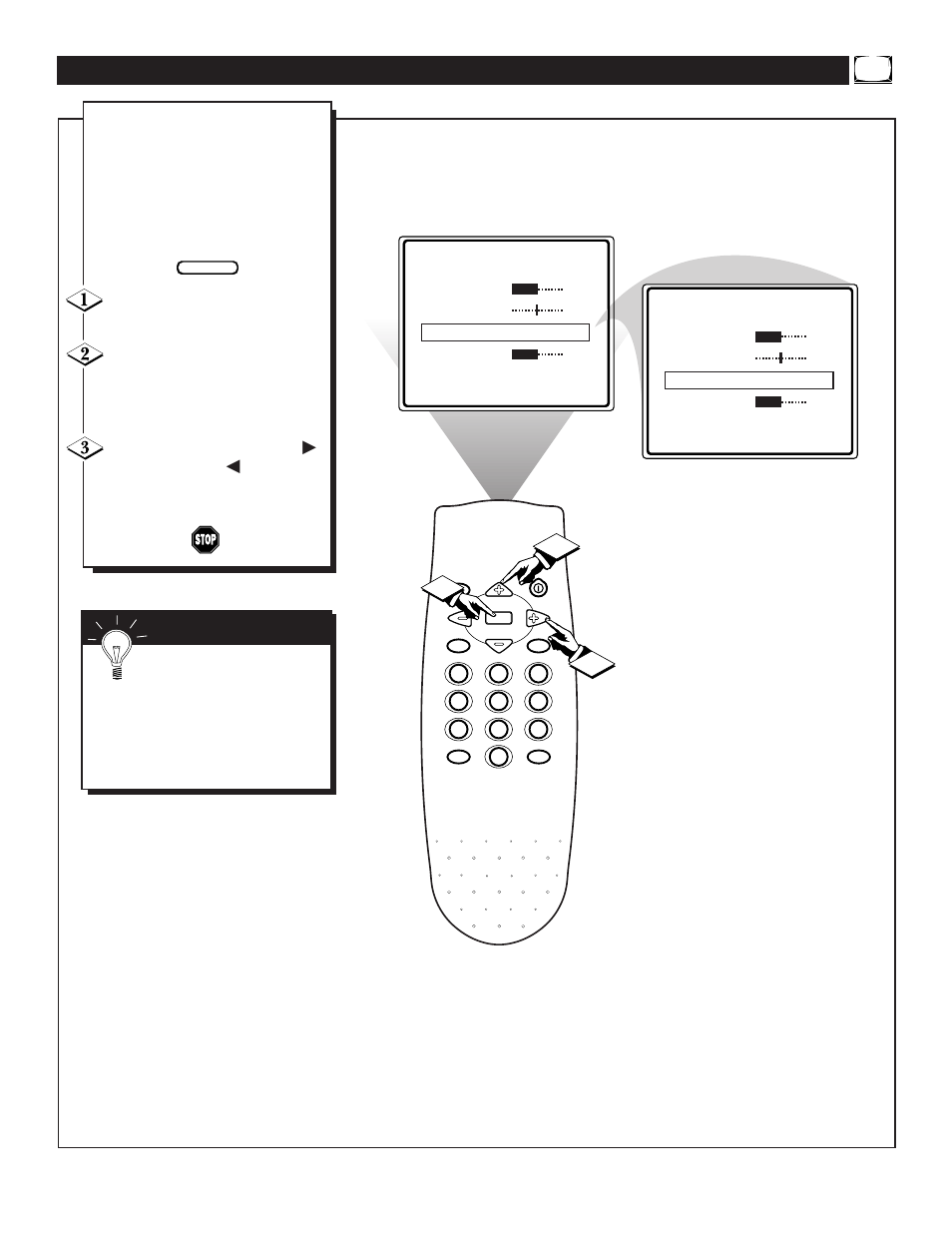 Ctivating the, Oise, Eduction | Icture, Ontrol | Philips TR2503C1 User Manual | Page 15 / 32