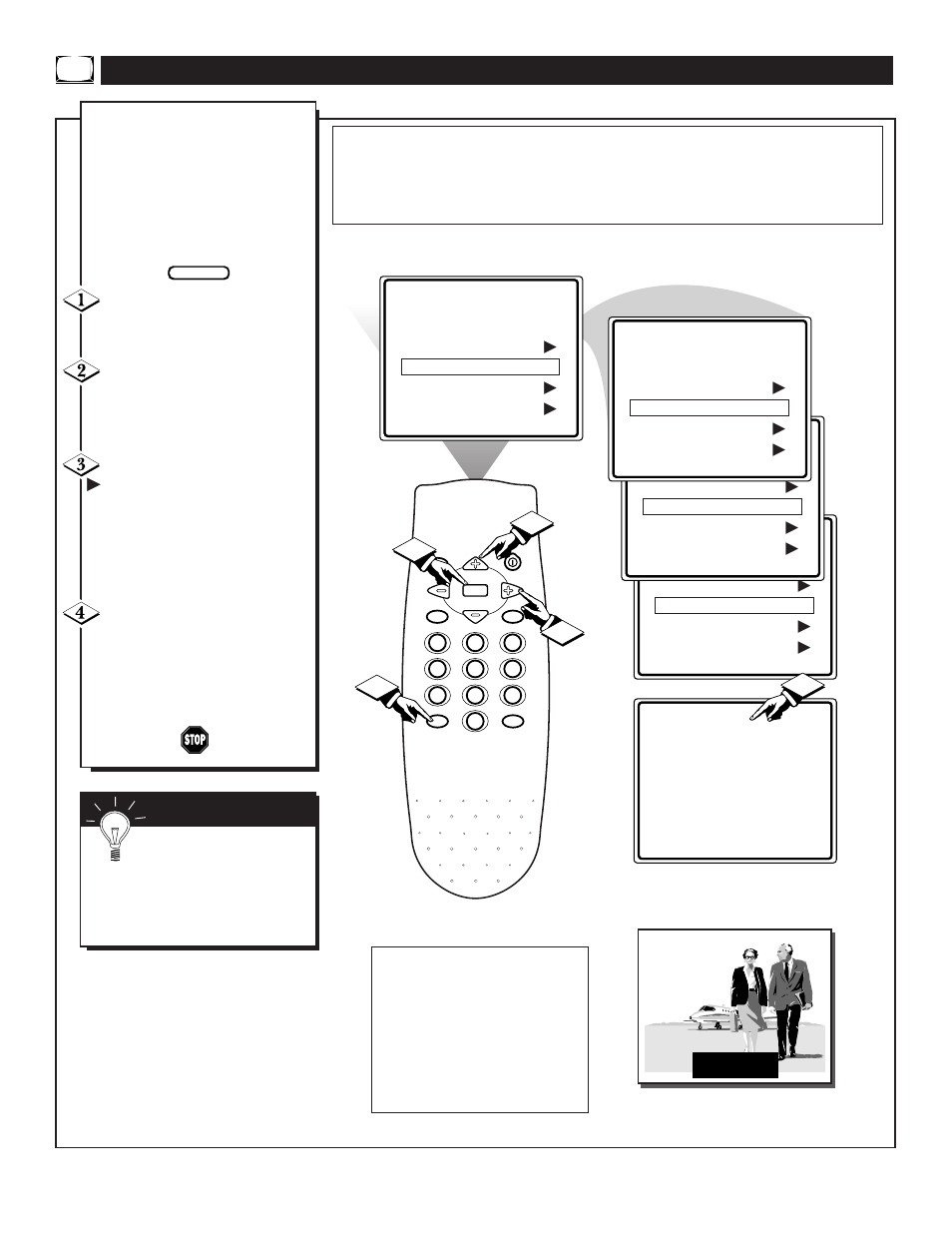 Sing the, Losed, Aption | Ontrol | Philips TR2503C1 User Manual | Page 16 / 32