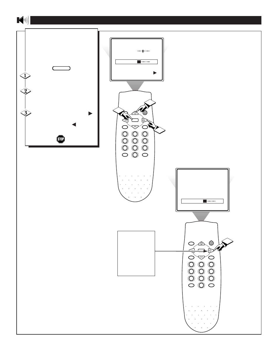 Tv v, Sing the, Olume | Ontrol | Philips TR2503C1 User Manual | Page 18 / 32