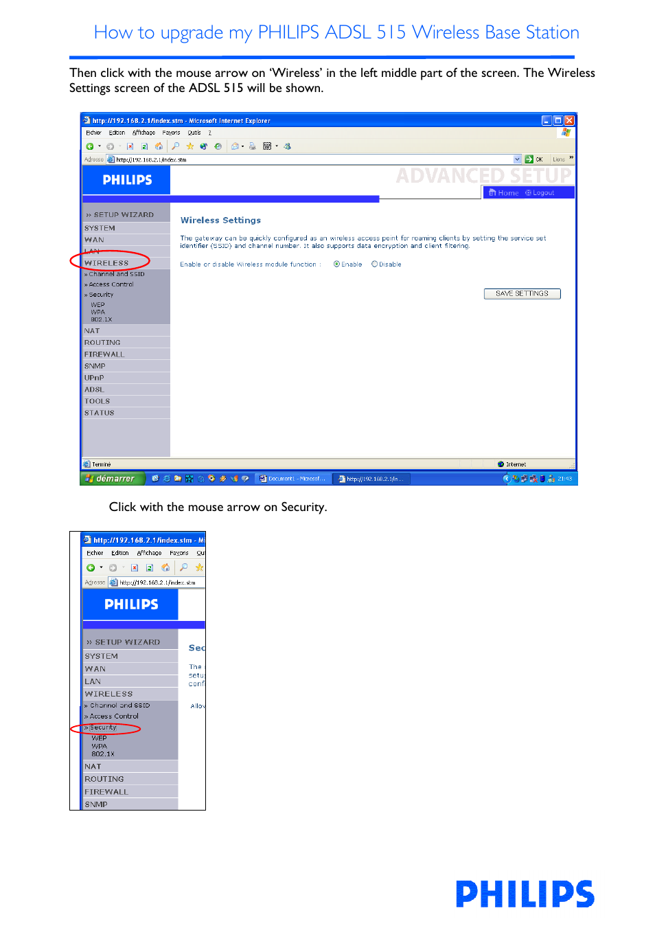 Philips ADSL 515 User Manual | Page 11 / 22