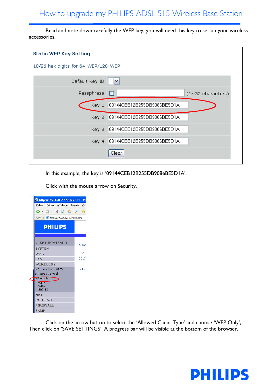 Philips ADSL 515 User Manual | Page 19 / 22