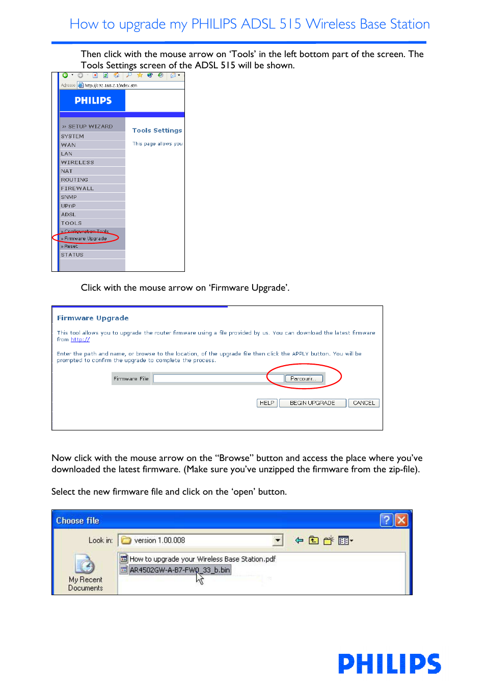 Philips ADSL 515 User Manual | Page 8 / 22