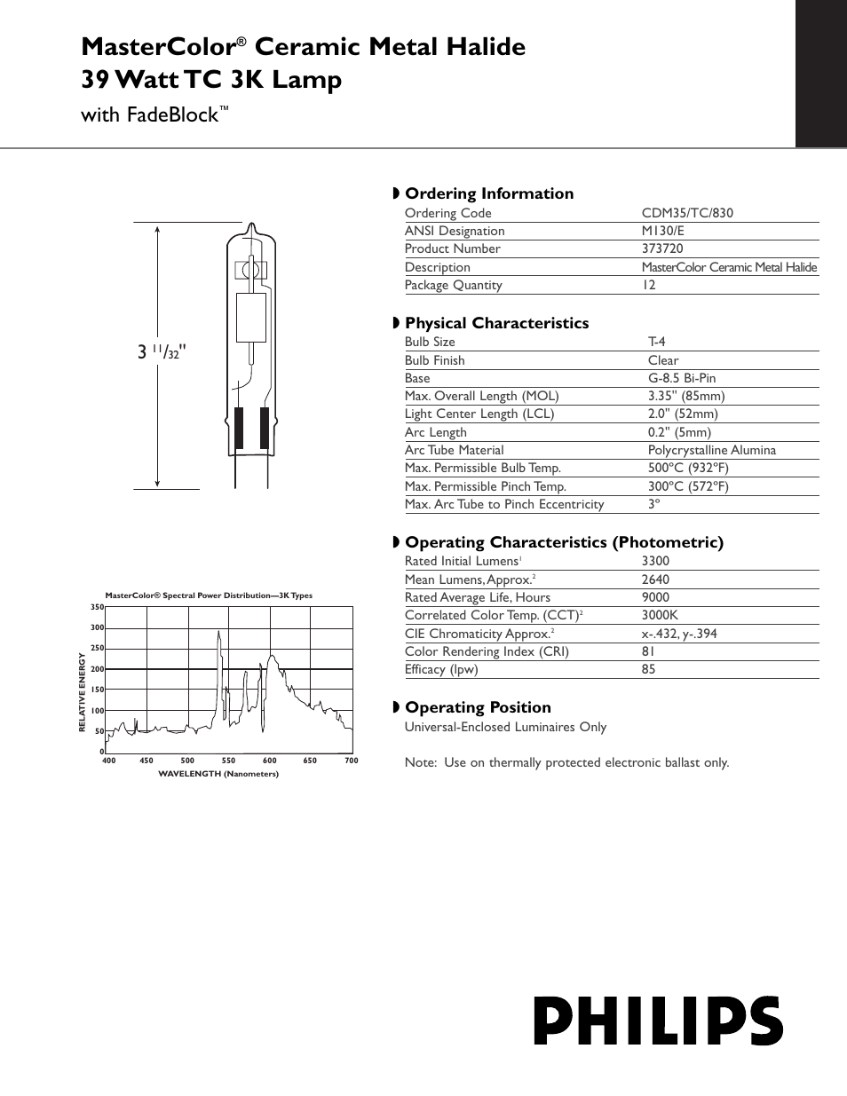 Philips 373720 User Manual | 2 pages