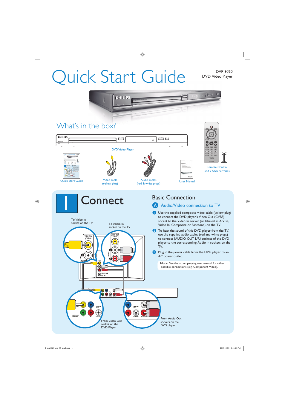 Philips DVP 3020 User Manual | 2 pages