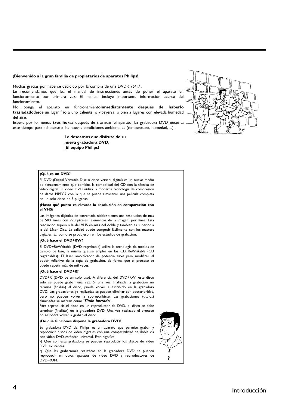 Introducción | Philips DVDR 75 User Manual | Page 106 / 190