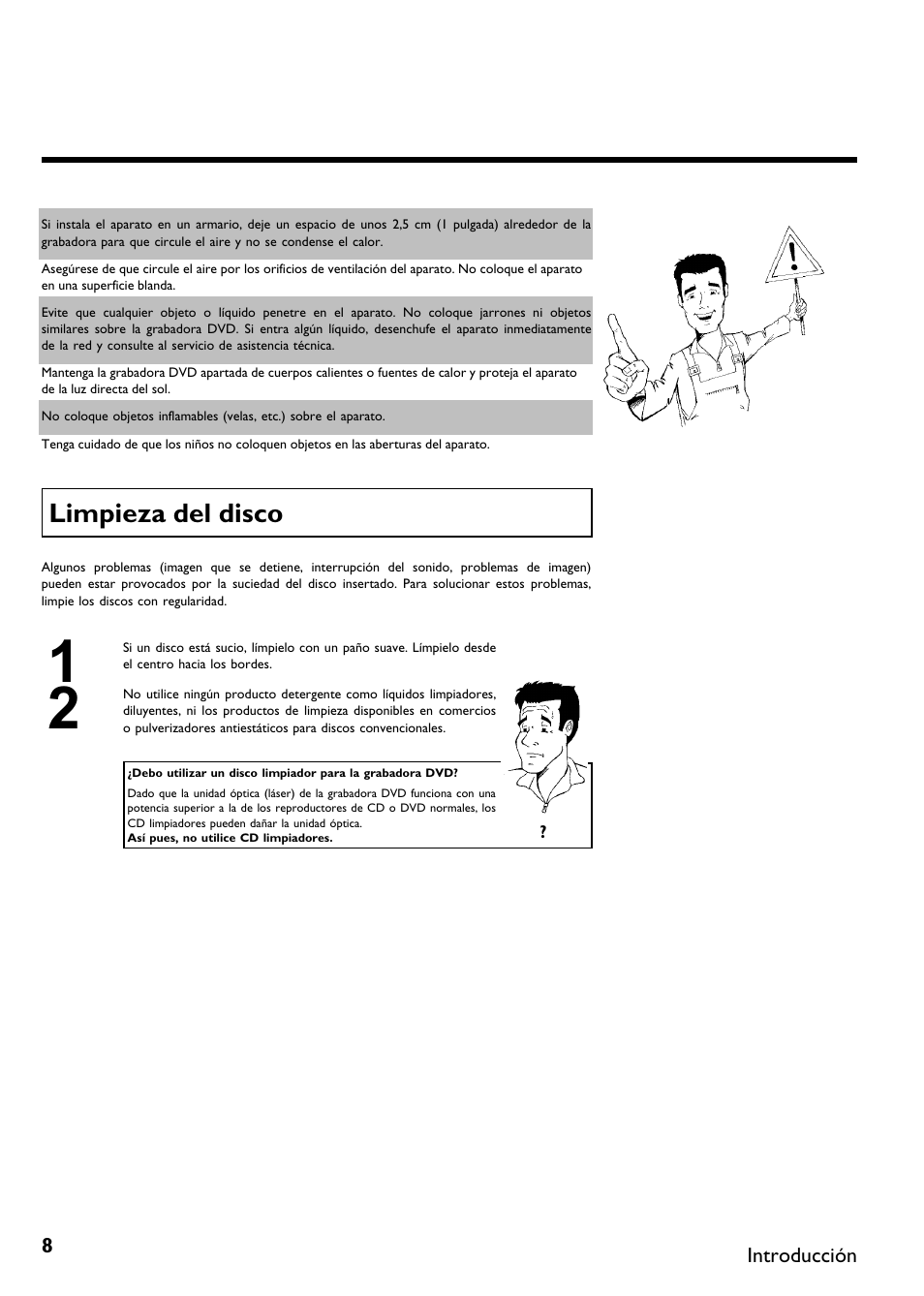 Limpieza del disco | Philips DVDR 75 User Manual | Page 110 / 190