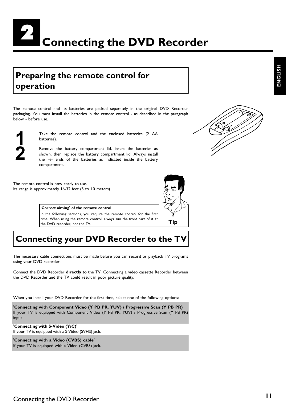 Connecting the dvd recorder | Philips DVDR 75 User Manual | Page 23 / 190