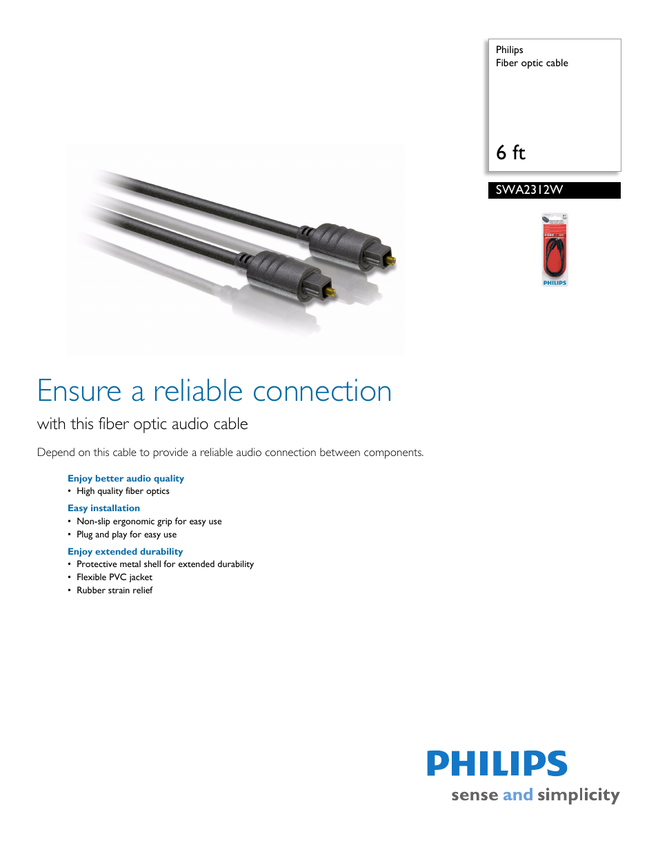 Philips SWA2312W User Manual | 2 pages