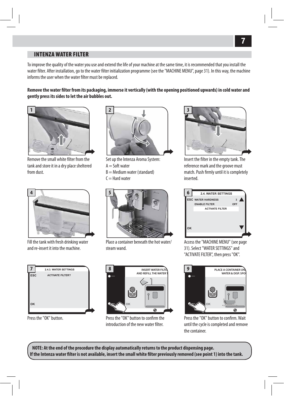 Intenza water filter | Philips HD8946 User Manual | Page 11 / 60