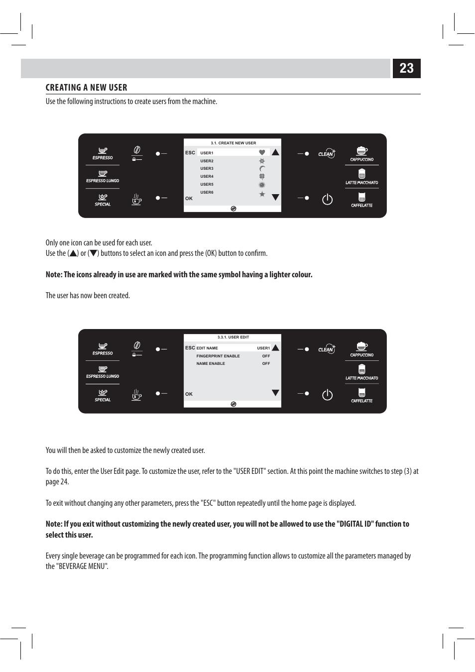 Creating a new user | Philips HD8946 User Manual | Page 27 / 60