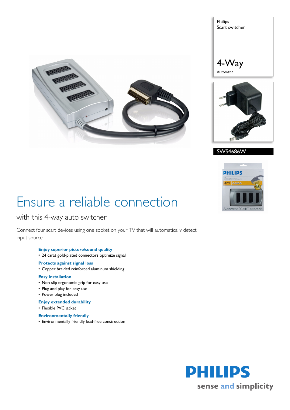 Philips SWS4686W User Manual | 2 pages