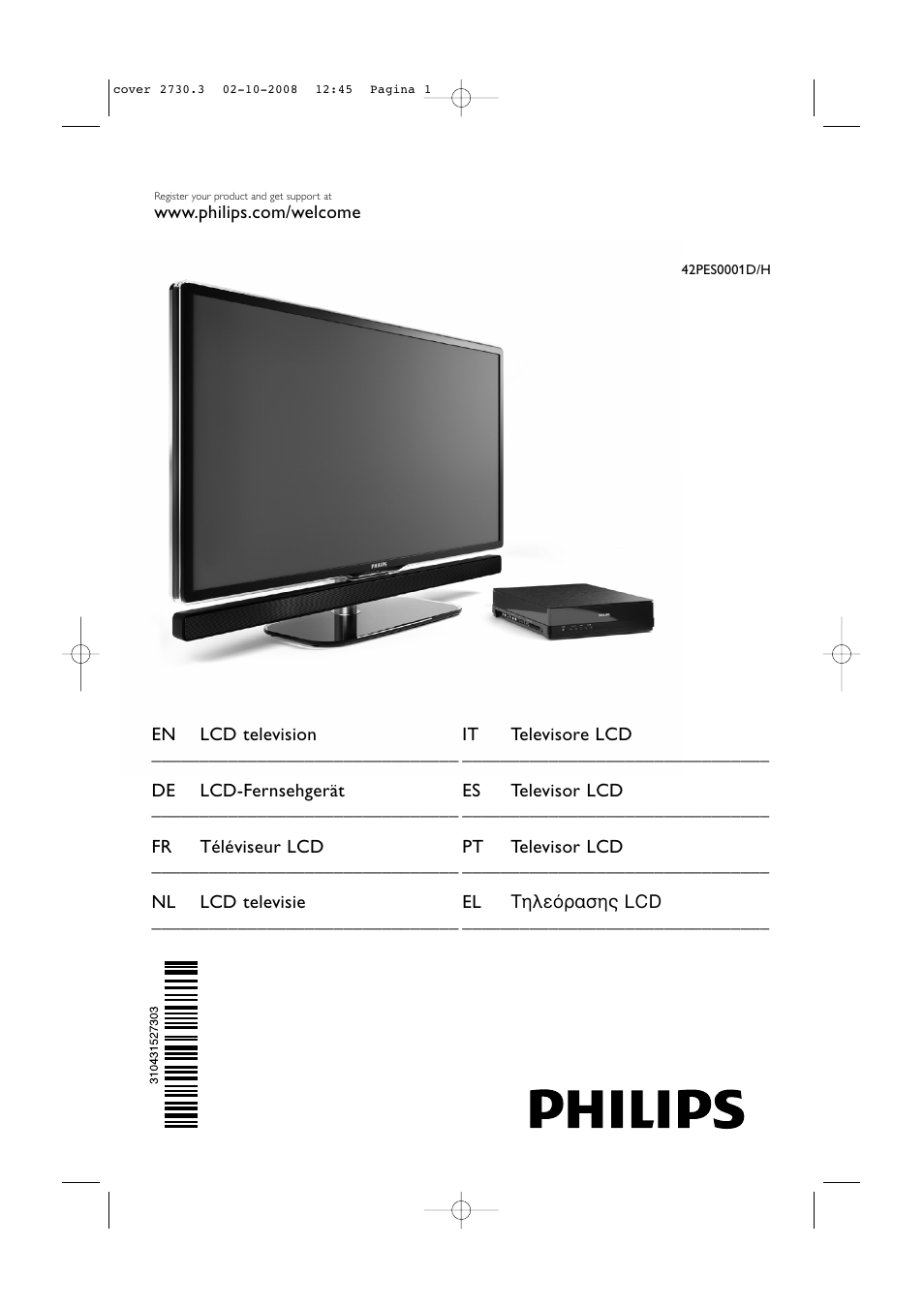 Philips 42PES0001D/H User Manual | 54 pages