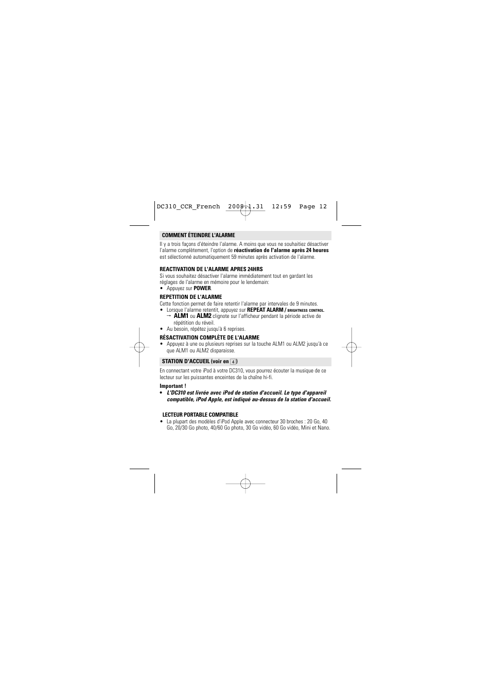 Philips DC 310/37 User Manual | Page 12 / 20