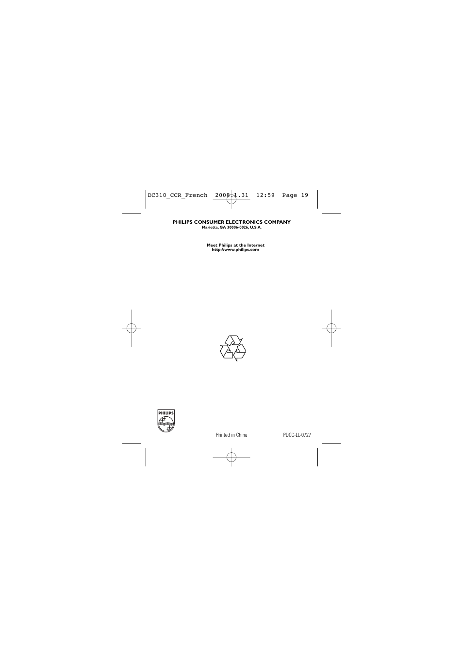 Philips DC 310/37 User Manual | Page 19 / 20