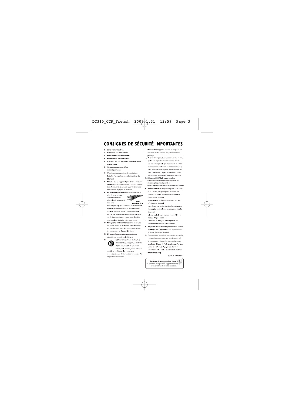 Philips DC 310/37 User Manual | Page 3 / 20