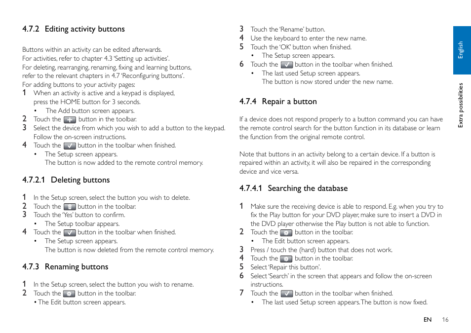 Er to chapter 4.7.4.1 ‘searching the database | Philips SRT9320/27 User Manual | Page 16 / 26