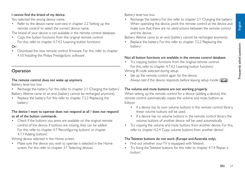 Philips SRT9320/27 User Manual | Page 21 / 26