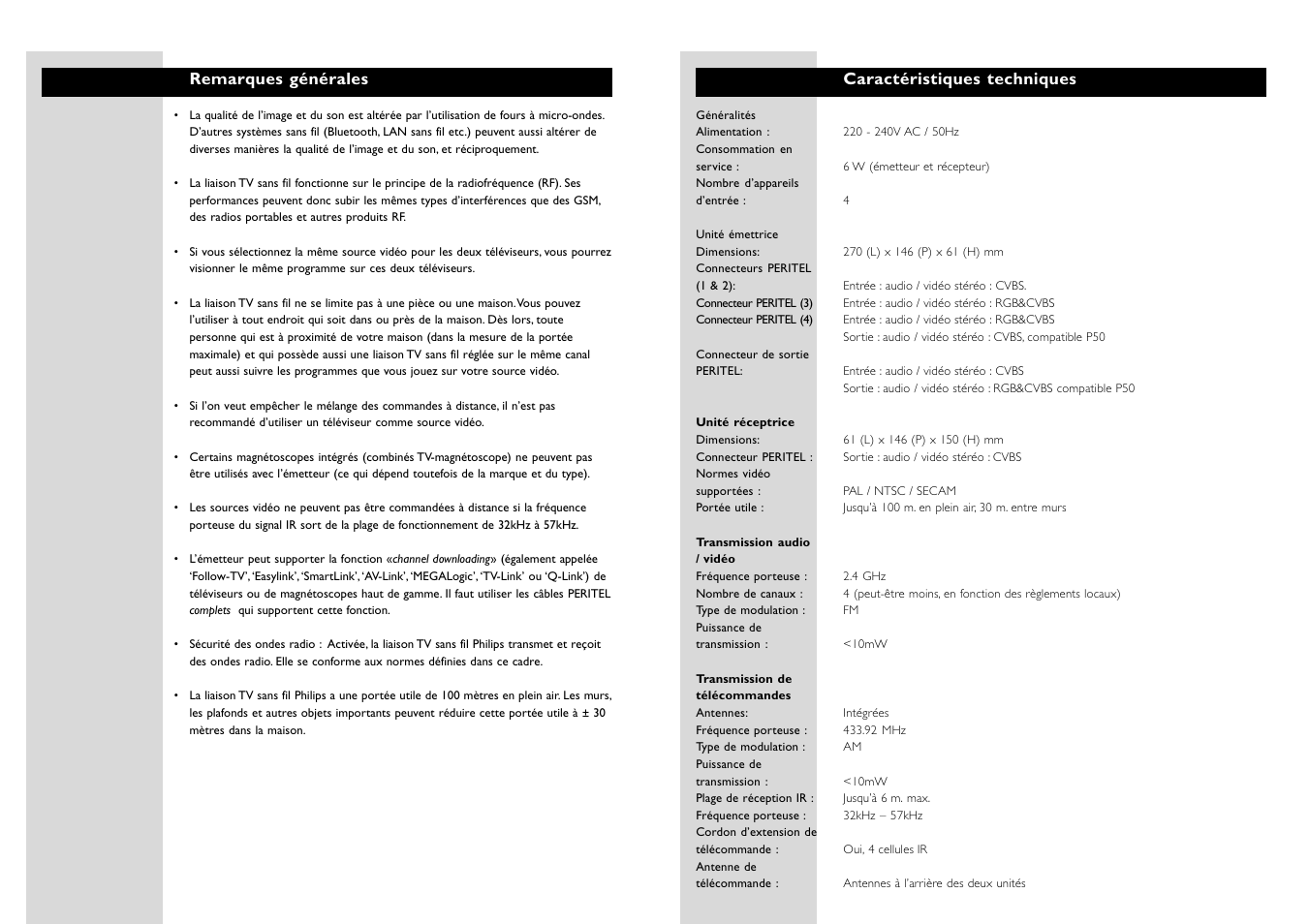 Philips WIRELESSTV LINK SBC VL1400 User Manual | Page 12 / 42