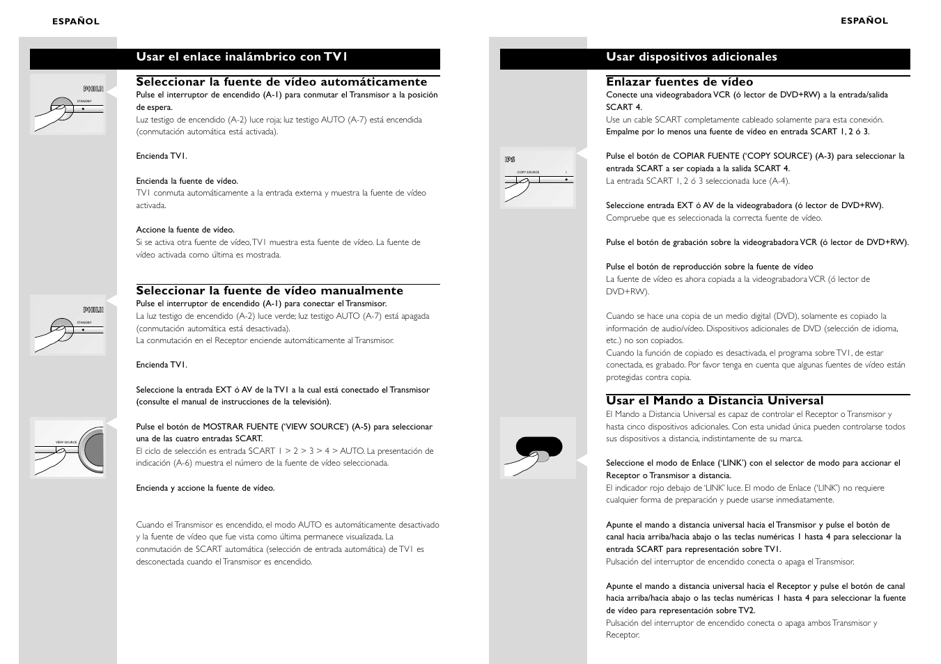 Philips WIRELESSTV LINK SBC VL1400 User Manual | Page 16 / 42