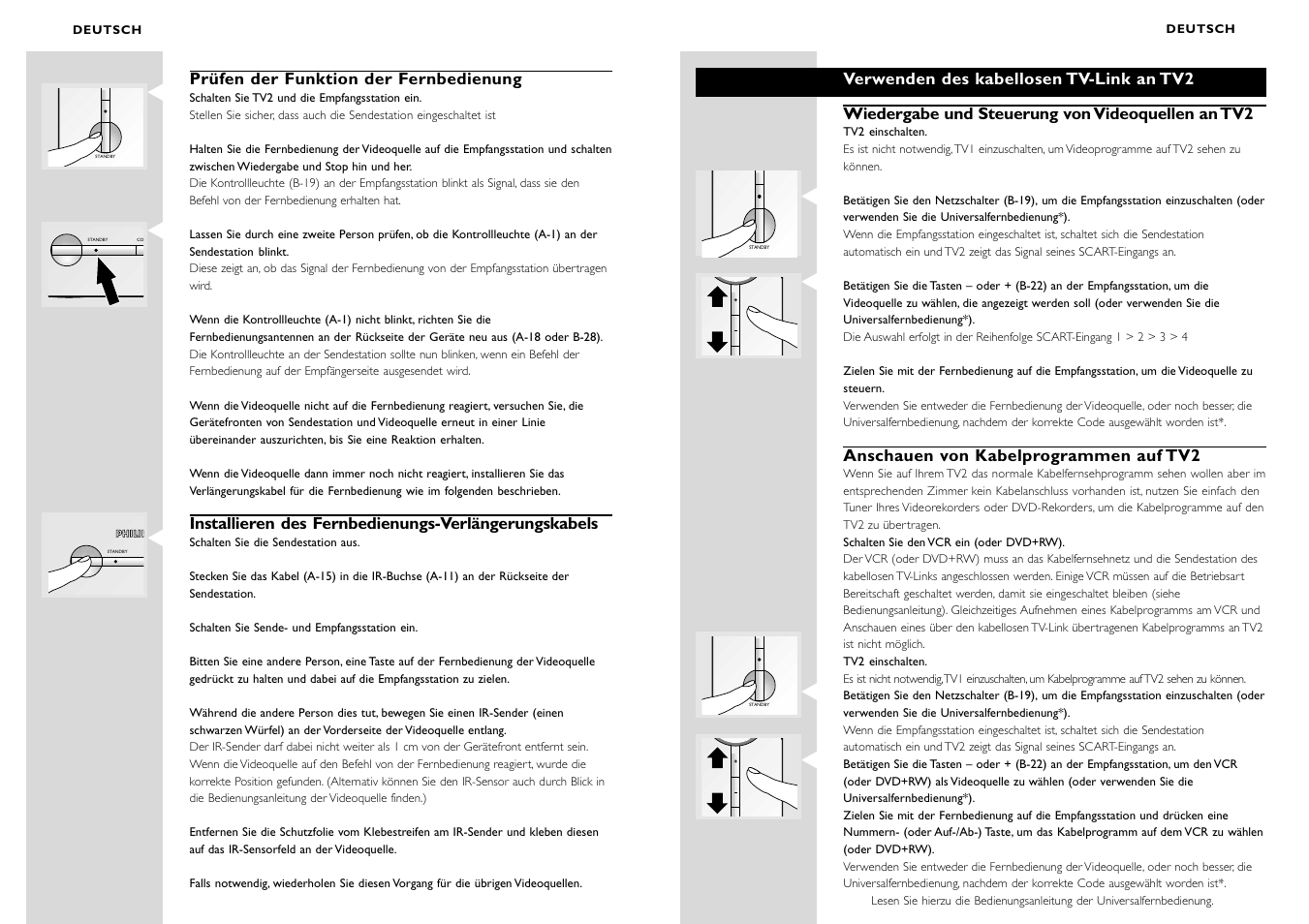 Philips WIRELESSTV LINK SBC VL1400 User Manual | Page 21 / 42