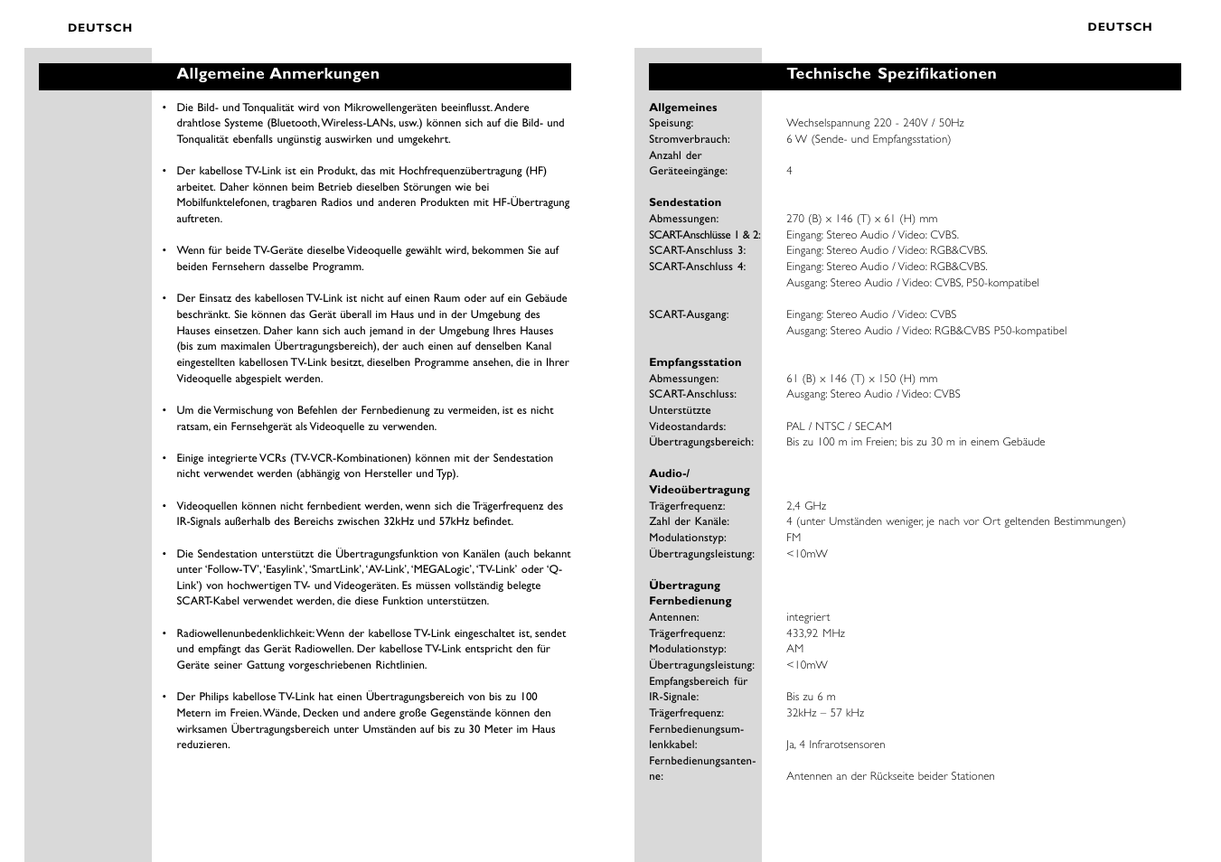 Philips WIRELESSTV LINK SBC VL1400 User Manual | Page 24 / 42