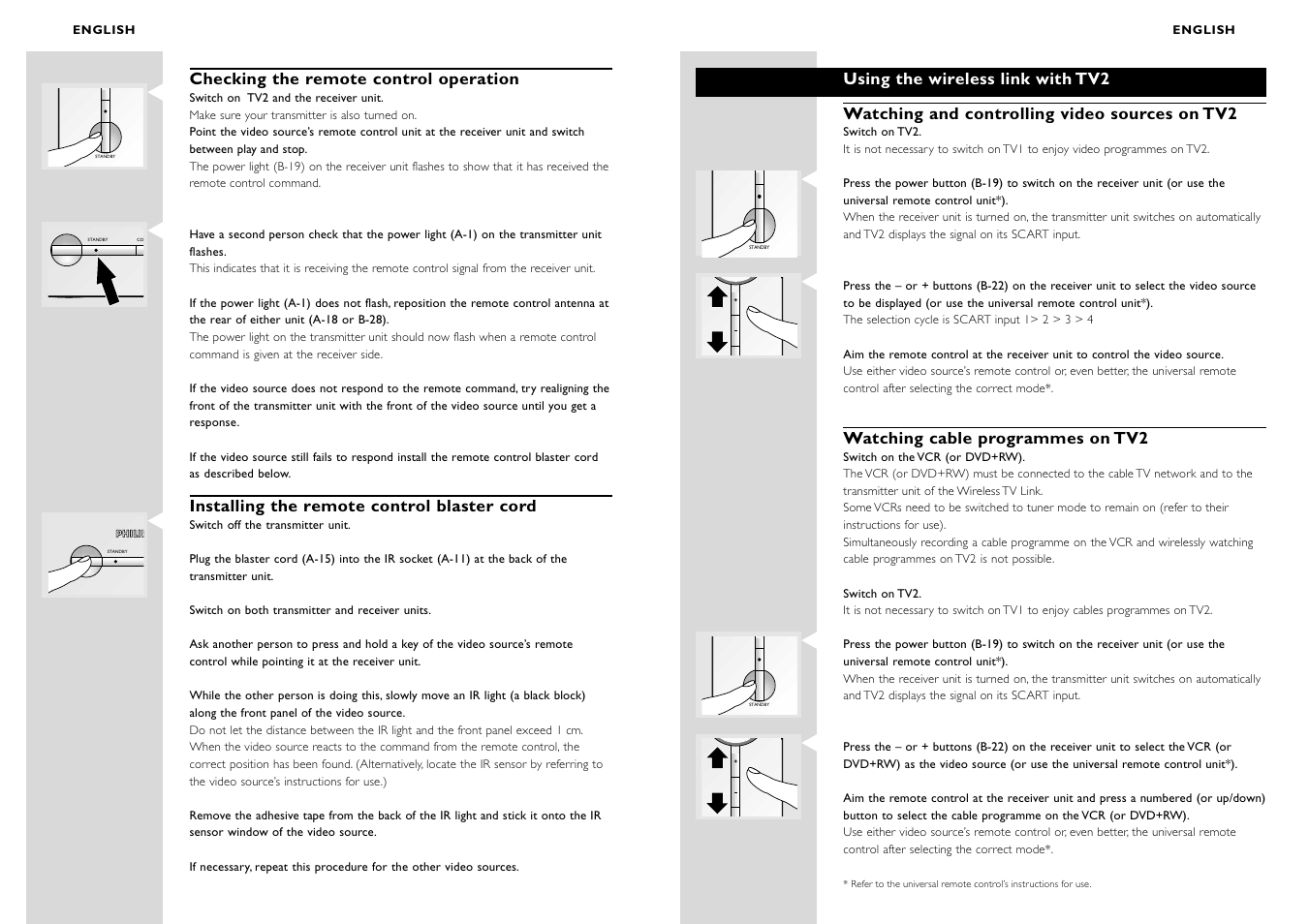 Philips WIRELESSTV LINK SBC VL1400 User Manual | Page 3 / 42