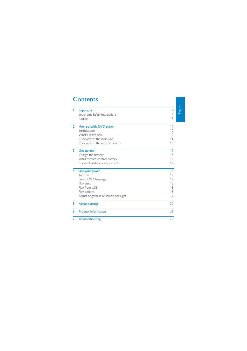 Philips PD7040/05 User Manual | Page 2 / 23