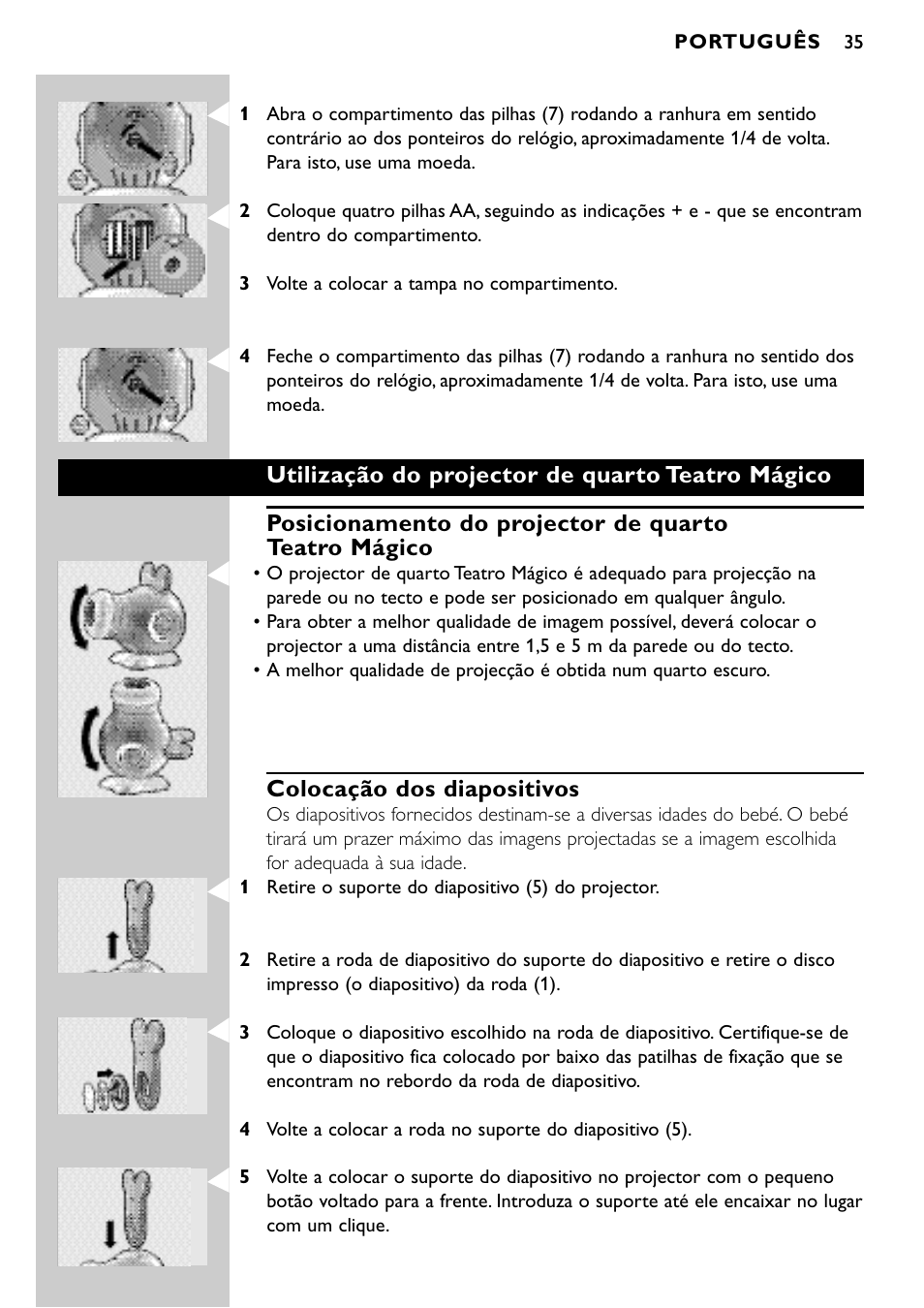 Colocação dos diapositivos | Philips SBC SC940 User Manual | Page 34 / 67