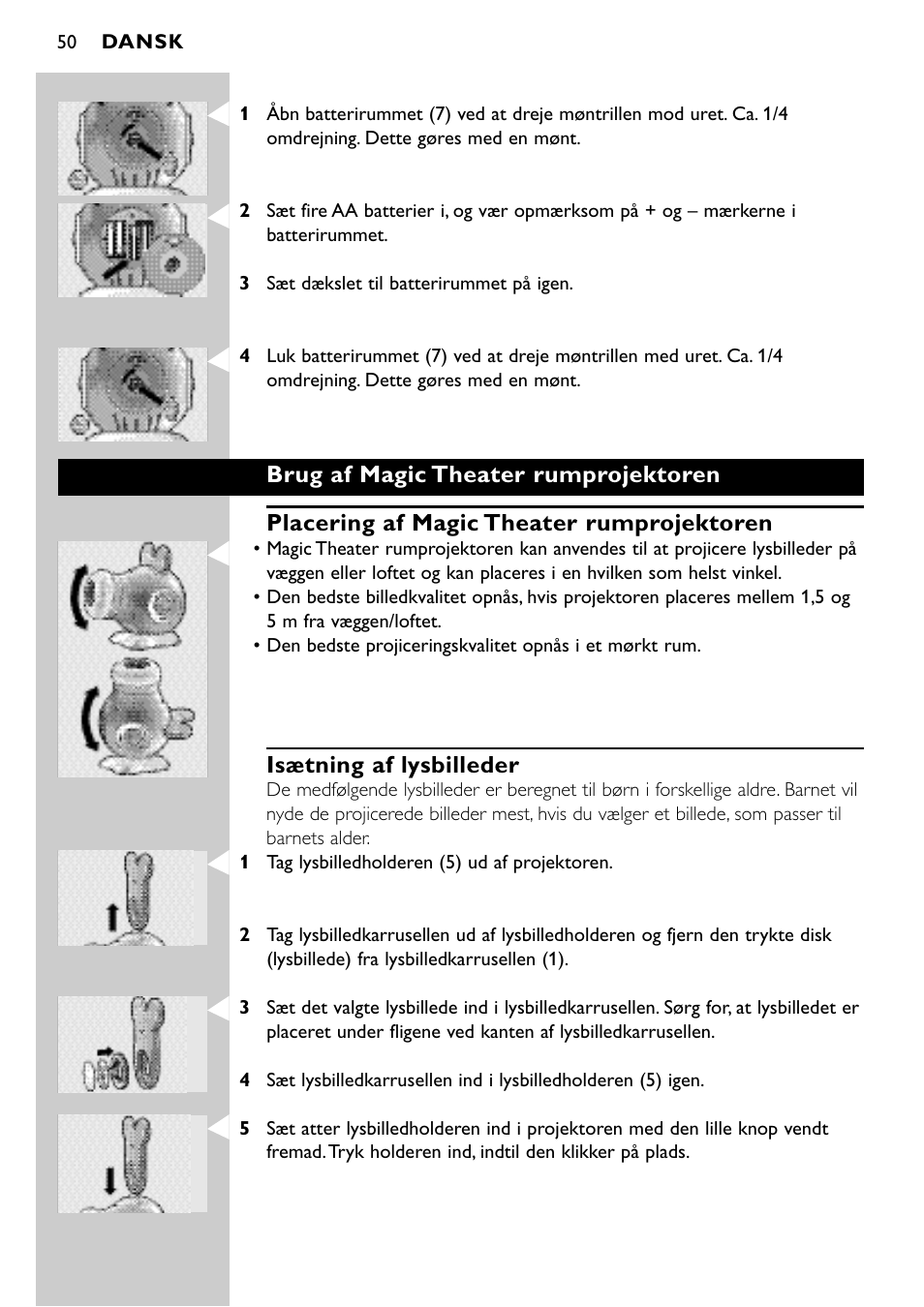 Isætning af lysbilleder | Philips SBC SC940 User Manual | Page 49 / 67