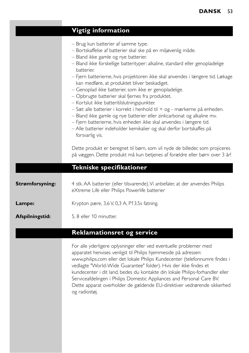 Philips SBC SC940 User Manual | Page 52 / 67