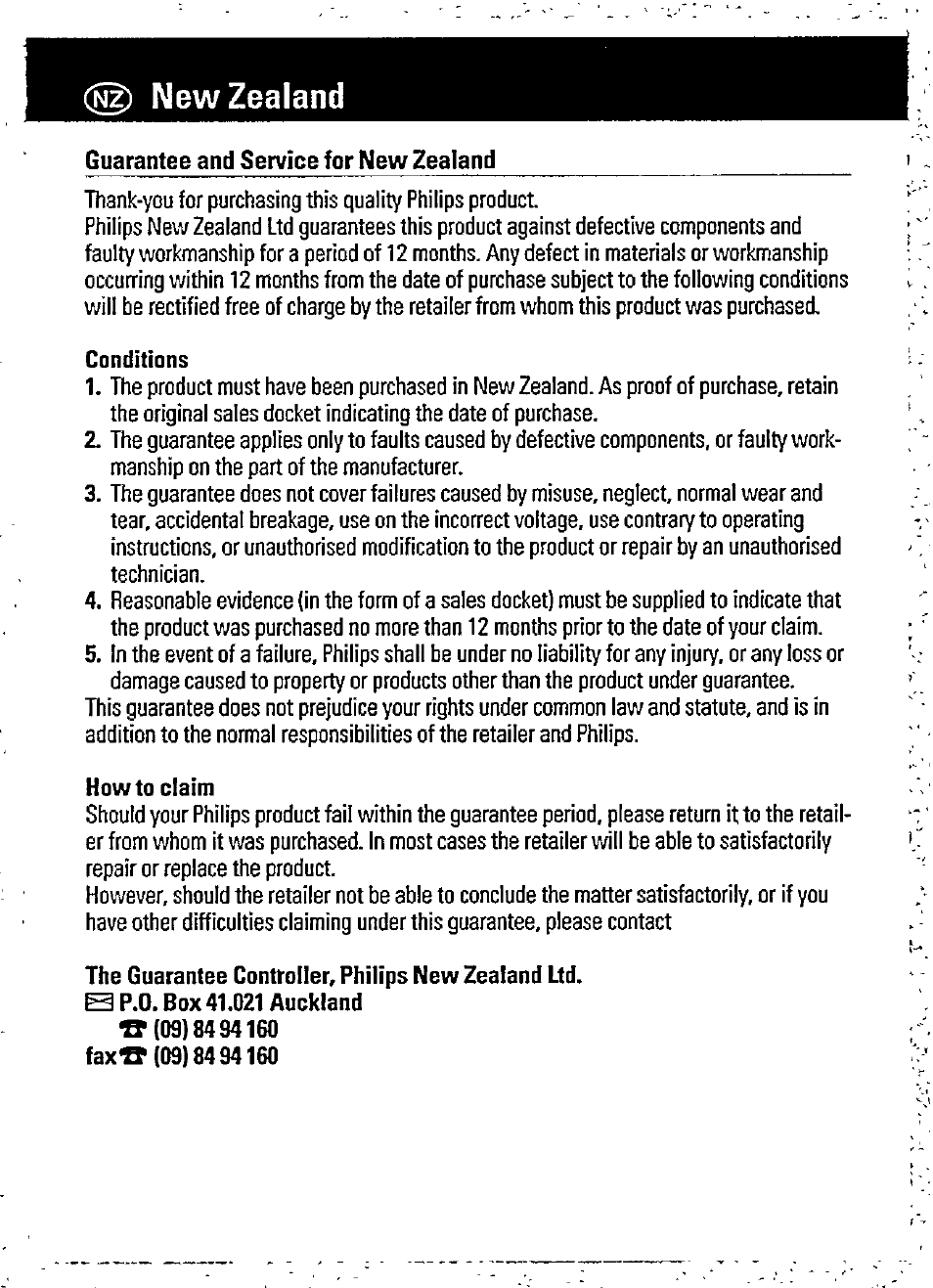 New zealand | Philips AQ6421/18 User Manual | Page 5 / 9