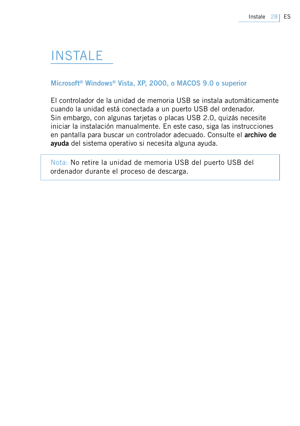 Instale | Philips Active Crystals USB Memory Key Naughty Raymond FM02SW00/FM02SW10 User Manual | Page 30 / 104