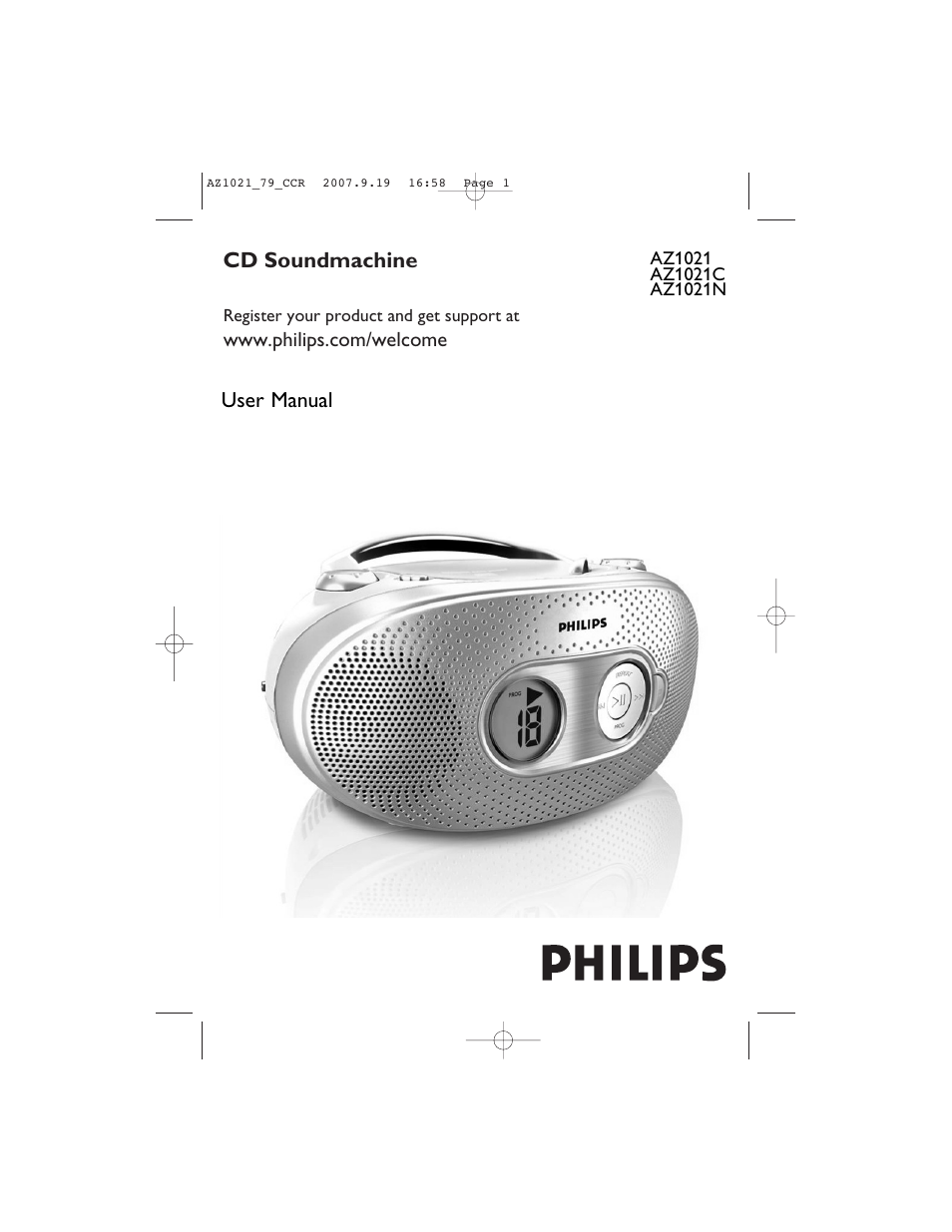 Philips C AZ1021N User Manual | 13 pages