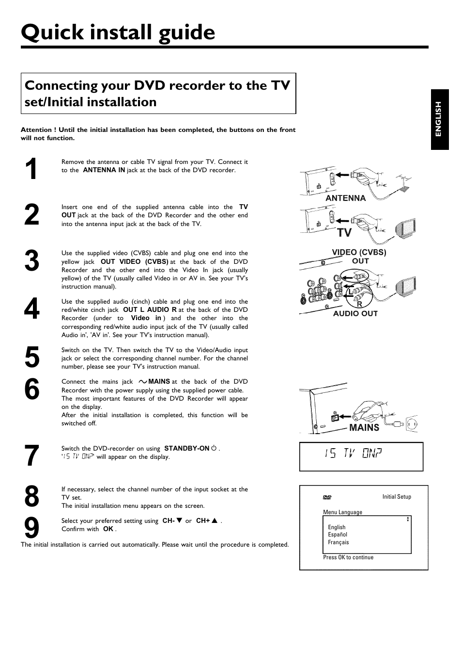 Philips DVDR 615/17 User Manual | 2 pages