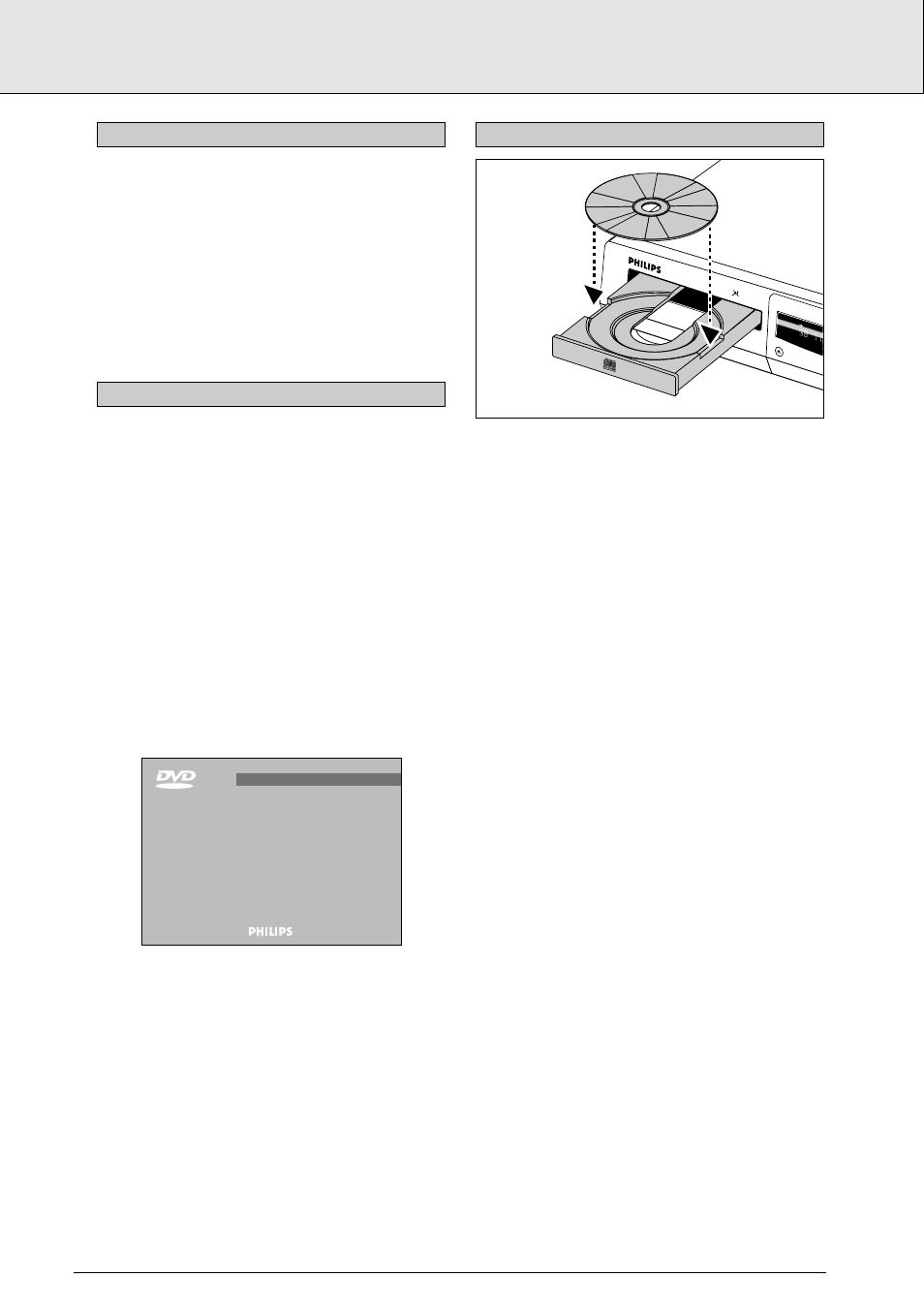 English, Getting started, Inserting a disc | Switching on operation | Philips DVD170AT User Manual | Page 8 / 20