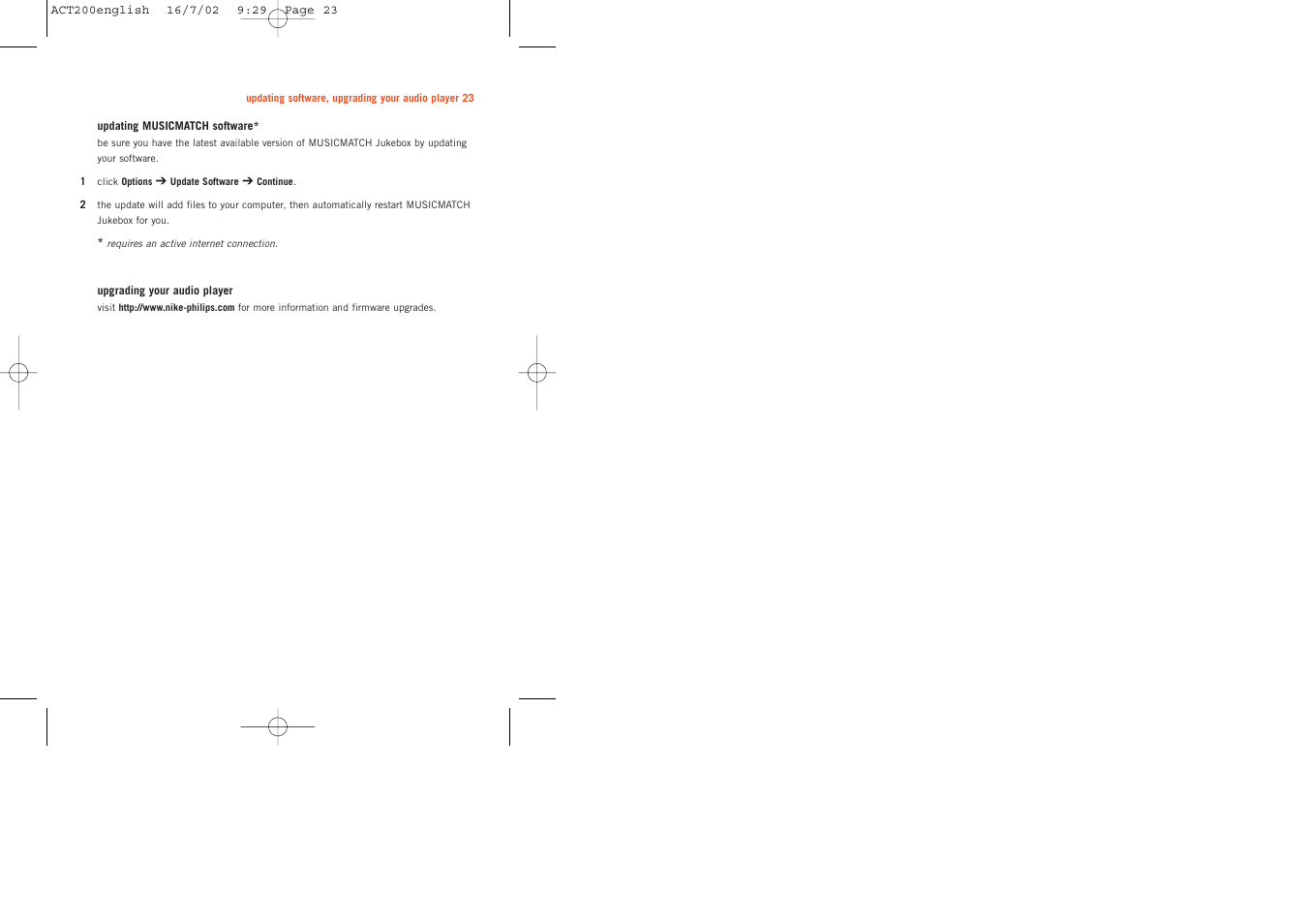 Philips ACT200 User Manual | Page 23 / 33