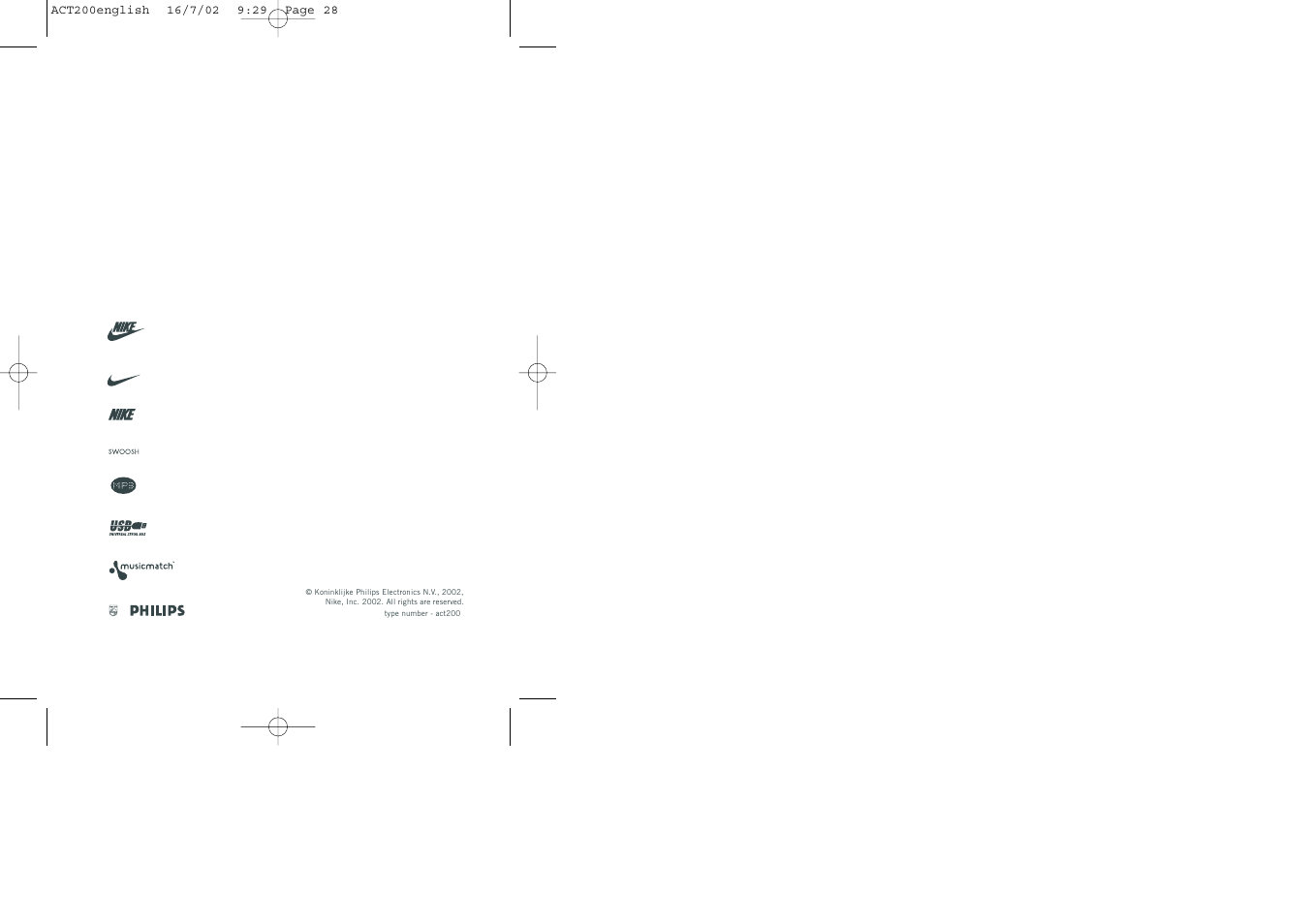 Philips ACT200 User Manual | Page 33 / 33