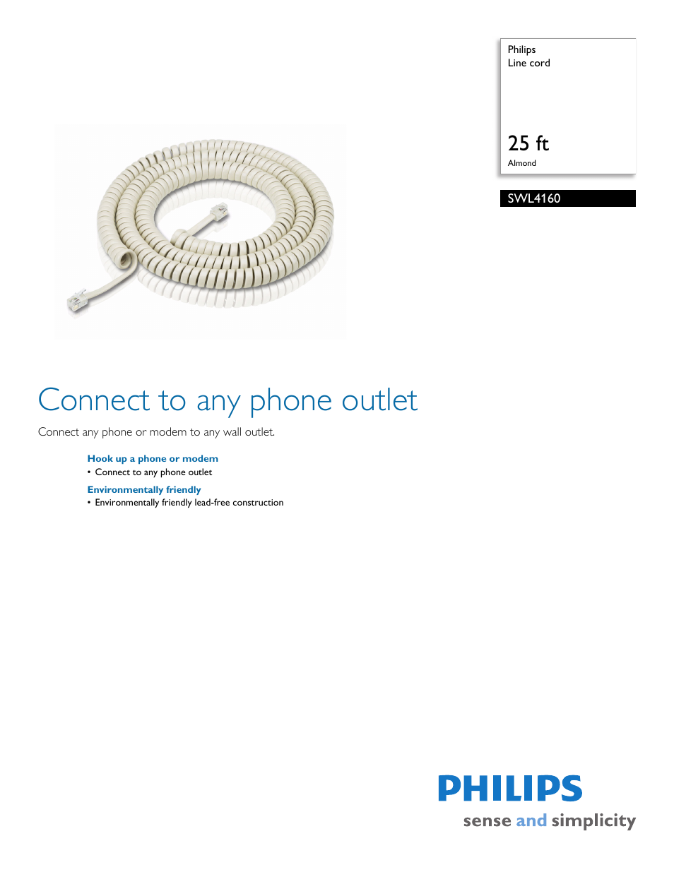 Philips SWL4160 User Manual | 2 pages