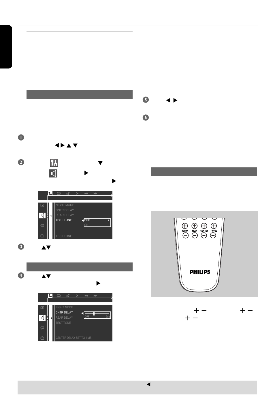 Getting started, Step 3: setting the speakers | Philips HTS3410D User Manual | Page 16 / 36