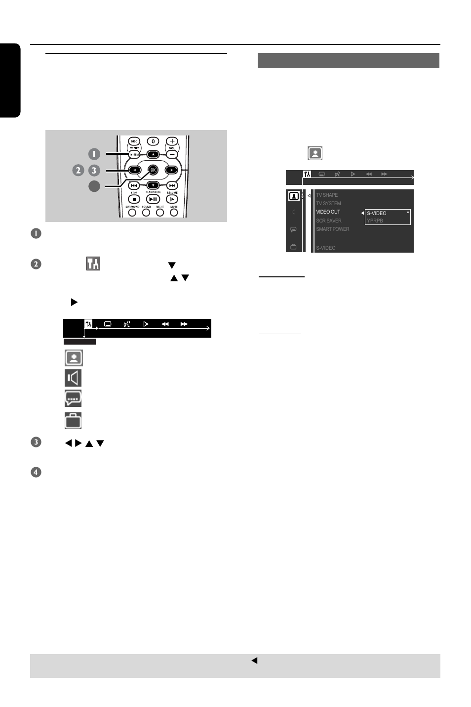 Dvd setup menu options, Using the setup menu | Philips HTS3410D User Manual | Page 24 / 36