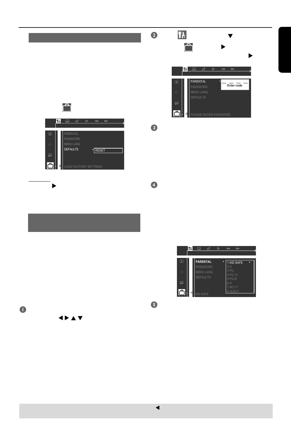 Dvd setup menu options | Philips HTS3410D User Manual | Page 27 / 36