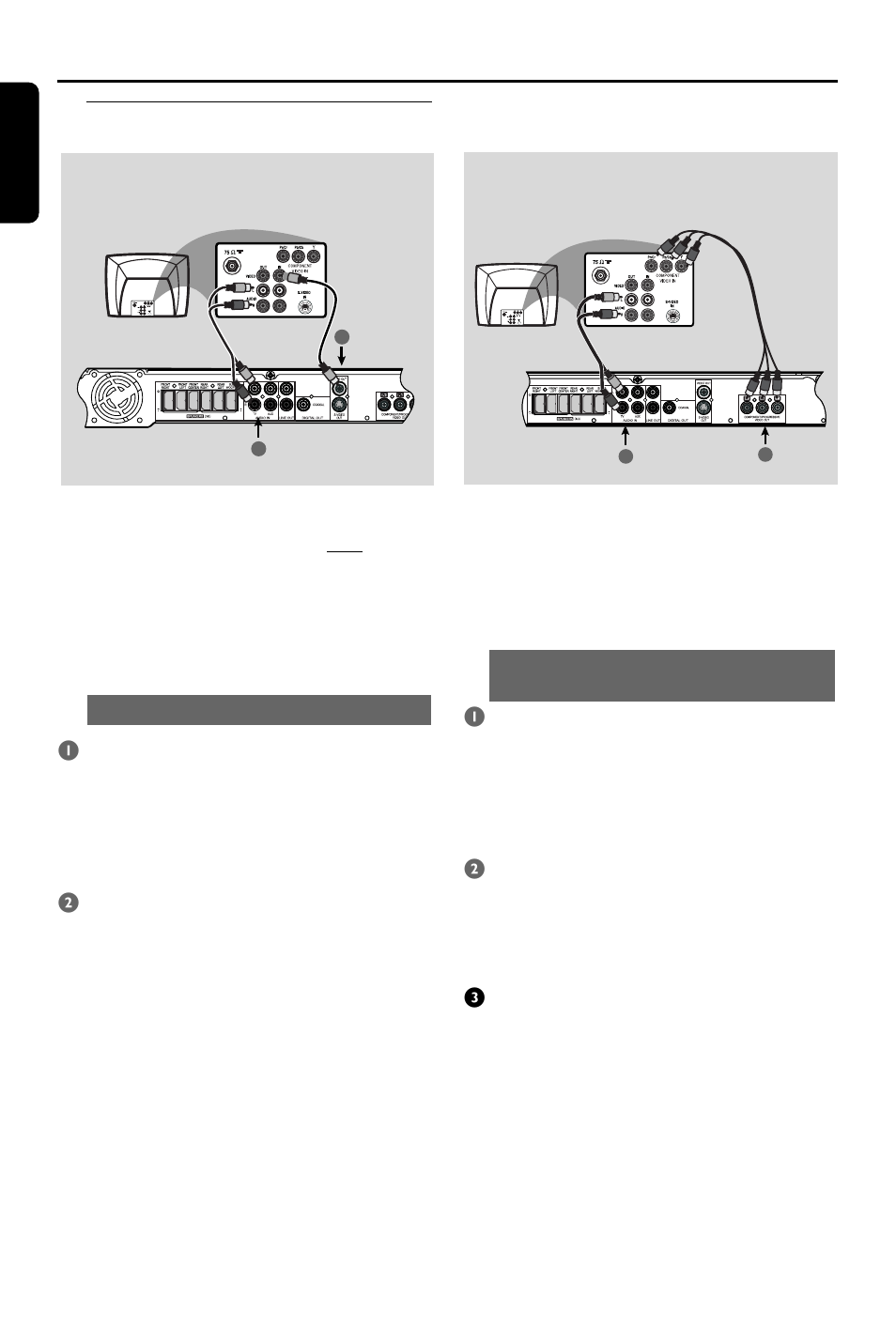 Connections, Step 3: connecting tv | Philips HTS3410D User Manual | Page 8 / 36