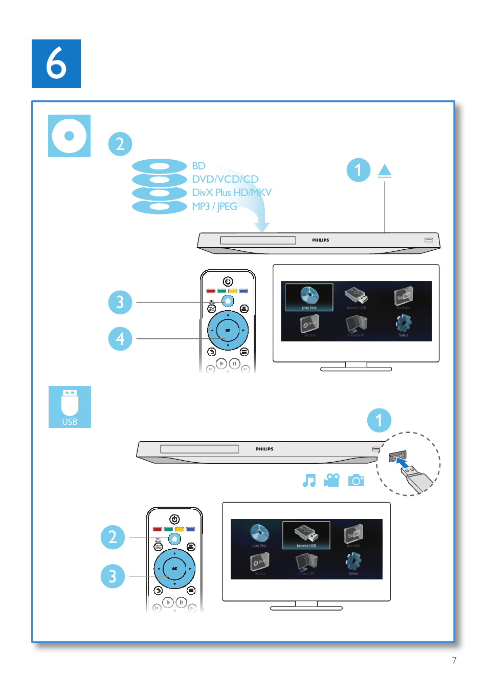 Philips BDP3305 User Manual | Page 7 / 27