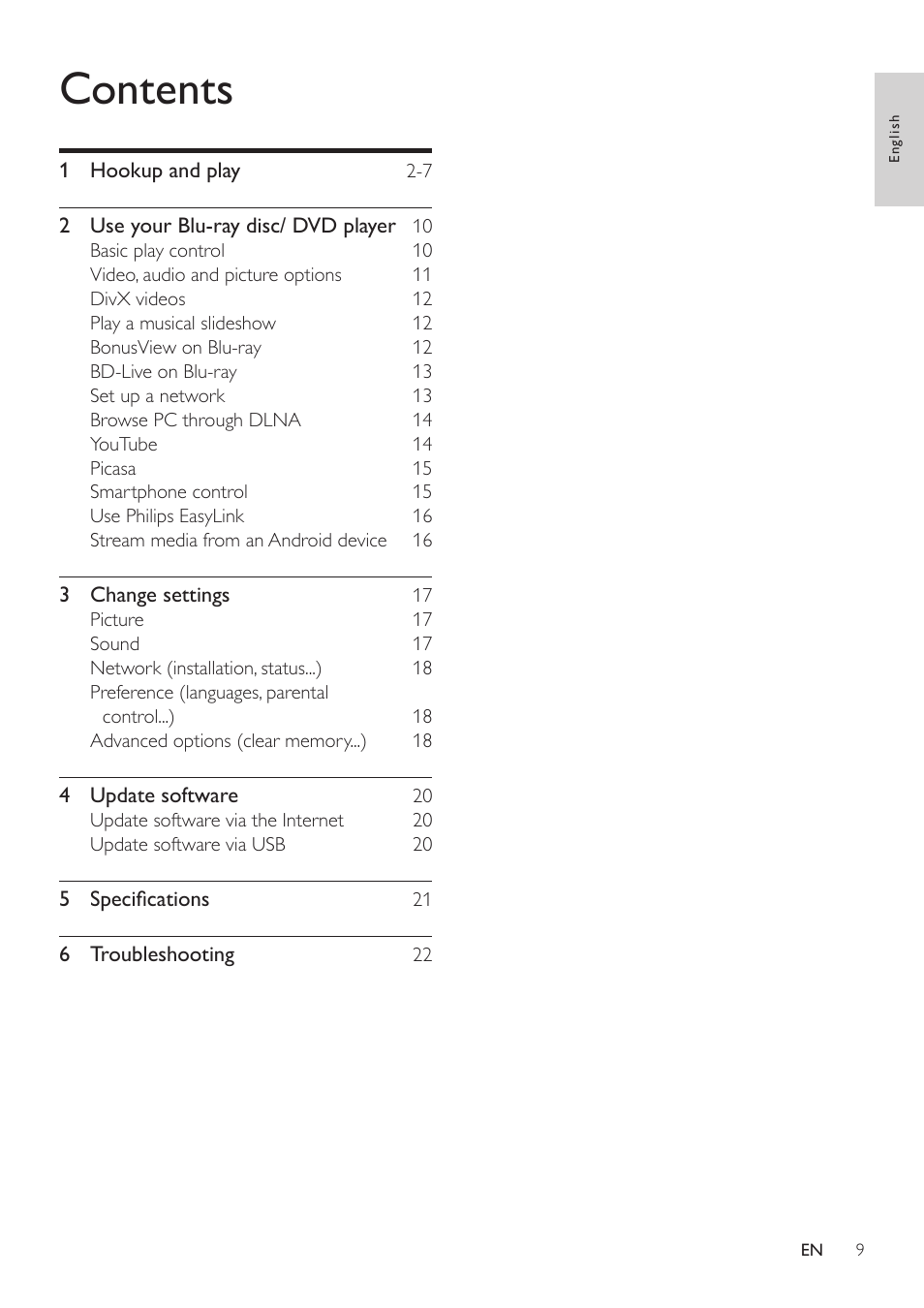 Philips BDP3305 User Manual | Page 9 / 27