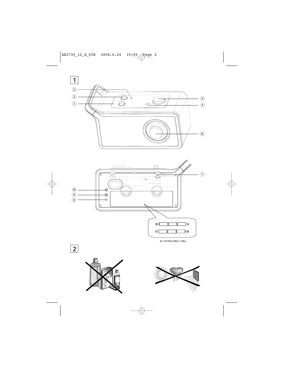 Philips AE2730 User Manual | Page 2 / 9
